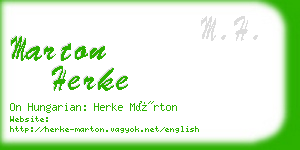 marton herke business card